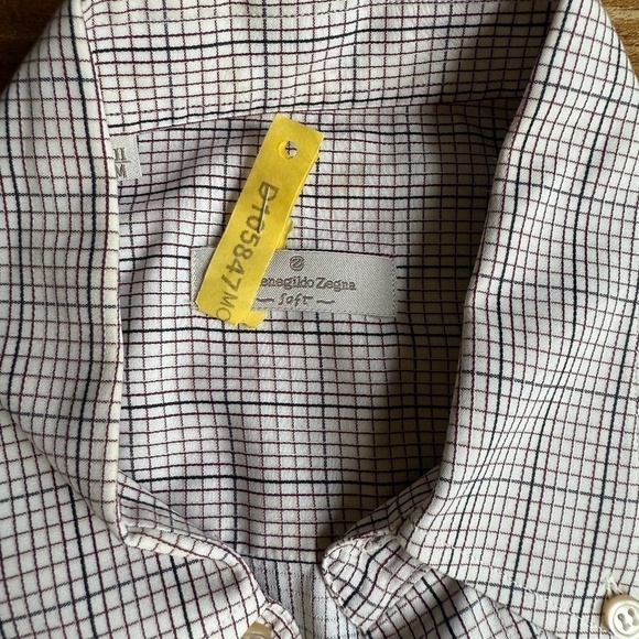 Zegna Soft Mens Button Down Shirt Medium - Picture 5 of 6